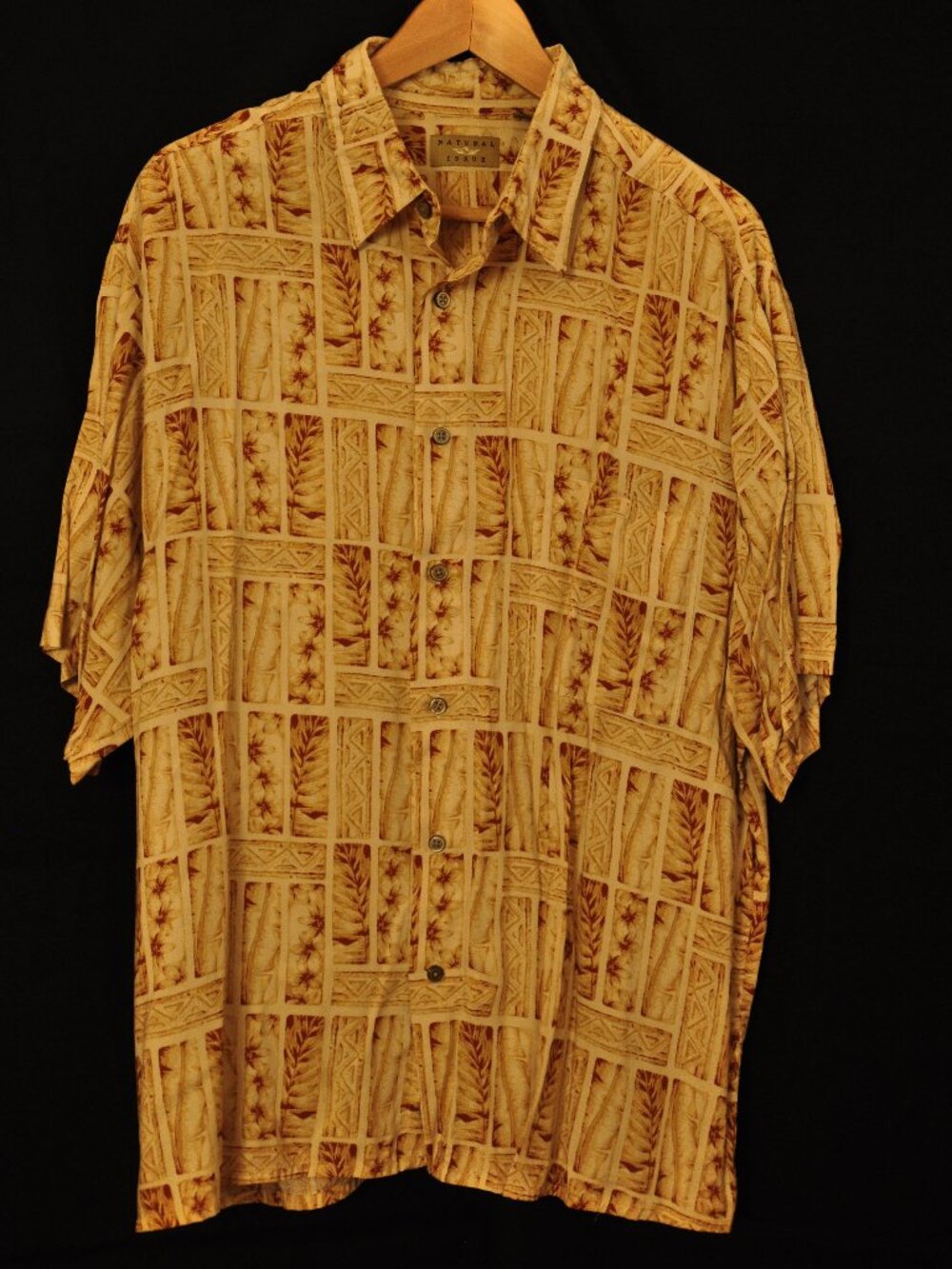 Men's XL Natural Issue 100% Viscose Rayon Shirt